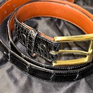 Torino Black Alligator Belt size 38(54)